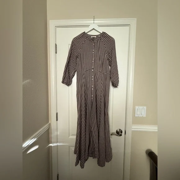 Dôen MADELAINE DRESS- IN DELPHINE PLAID - Picture 4 of 9